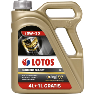 Моторна олія Lotos Synthetic 5W 504/507-30 4+1 л (WF-K504E10-0H1) рейтинг