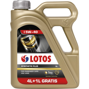 Моторна олія Lotos Synthetic Plus A3/B4 SN/CF 5W-40 4+1 л (WF-K402Y00-0H0) в Вінниці