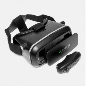 3D VR Очки Shinecon VRB01 Virtual Reality с пультом Black надежный