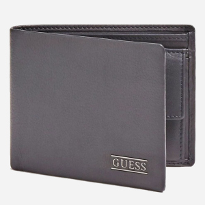 Кошелек мужской кожаный Guess New Boston Billfold W/Coin Pkt SM2509LEA20-BLU Темно-синий (8000702444255) ТОП в Виннице