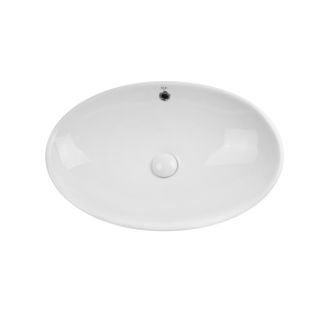 Раковина-чаша Qtap Dove 625х415х150 White з донним клапаном QT06113077W ТОП в Вінниці