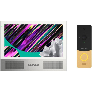 Комплект відеодомофону Slinex Sonik 10 ProDesign Kit (White-Gold) надійний
