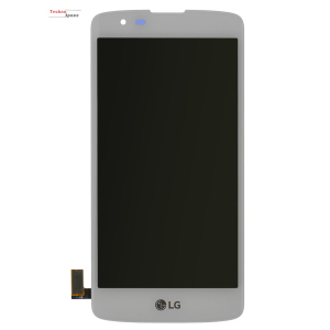 Дисплей (екран) для LG K350E K8, з тачскрином, білий High Copy