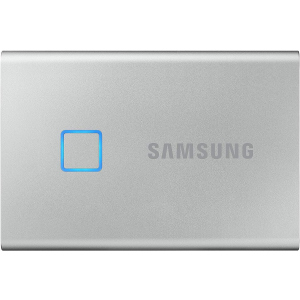 Samsung Portable SSD T7 TOUCH 2TB USB 3.2 Type-C (MU-PC2T0S/WW) External Silver