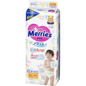 Подгузники Merries для детей XL 12-20 кг 44 шт (4901301253422) в Виннице