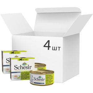 Упаковка влажного корма Schesir Chicken Аpple курица с яблоком 150 г 4 шт (2100053683019) в Виннице