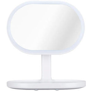 Зеркало косметическое Momax Q.Led QL3 с беспроводной зарядкой и Bluetooth-динамиком (White) рейтинг
