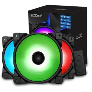 купити Кулер для корпусу PcСooler HALO 3-in-1 RGB KIT