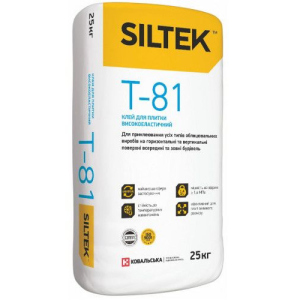 купить Клей для плитки высокоэластичный Siltek T-81 25кг