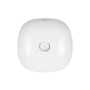 Раковина-чаша Qtap Kolibri 370х370 White з донним клапаном QT10118037FW в Вінниці