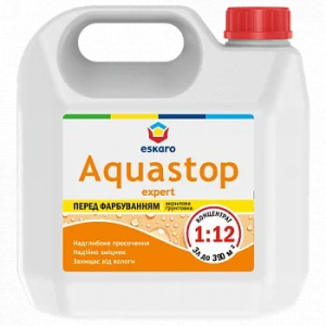 Мелкодисперсная глубокопроникающая грунтовка-концентрат Eskaro Aquastop Expert 3 л