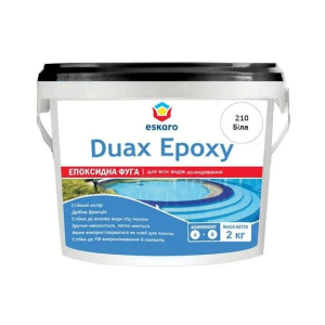 Затирка эпоксидная фуга Eskaro Duax Epoxy для швов плитки и мозаики 2 кг белый