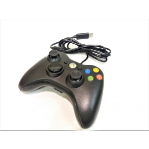 Геймпад проводной Controller Wireless Xbox 360 и компьютера c вибрацией Джойстик для Xbox и ПК 360 Черный надежный