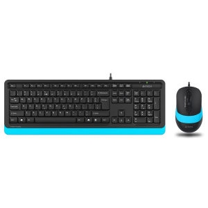 Комплект A4Tech Fstyler Sleek Multimedia Comfort F1010, Black/Blue, клавіатура+миша, USB ТОП в Вінниці