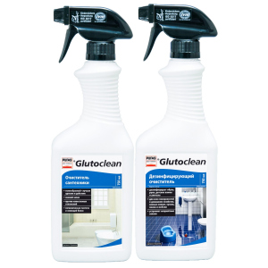 Акційний комплект для ванної кімнати Glutoclean Очисник для сантехніки 0.75 л + Очисник, що дезінфікує, 0.75 л краща модель в Вінниці