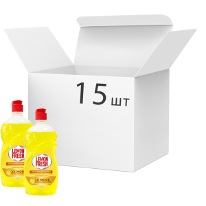 Упаковка рідини для миття посуду Sensua Lemon Fresh Жовтий 500 мл х 15 шт (4820167000219)