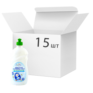 Упаковка рідини для миття дитячого посуду A-Sens Kids Sensitive 500 мл х 15 шт (4820167004170) надійний