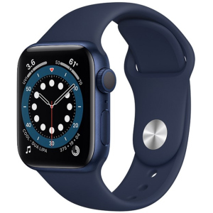 Смарт-часы Apple Watch Series 6 GPS 40mm Blue Aluminium Case with Deep Navy Sport Band (MG143UL/A)