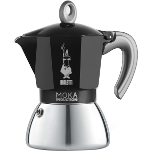 Гейзерна кавоварка Bialetti New Moka Induction на 6 чашки Чорна (0006936) краща модель в Вінниці