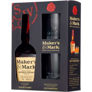 хороша модель Віскі Maker's Mark 0.7 л 45% + 2 склянки (5060045587848)