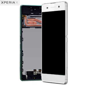 Дисплей (экран) для Sony F8131 Xperia X Performance + тачскрин, белый, с передней панелью Original