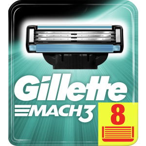 Змінні картриджі для гоління (леза) чоловічі Gillette Mach3 8 шт (3014260243548)