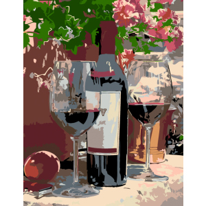 Набір для творчості Rosa Start акриловий живопис за номерами Вино для двох 35 х 45 см (4823098517740) ТОП в Вінниці