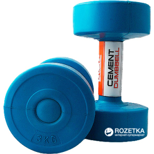 Гантелі LiveUp Cement Dumbell пара Blue (LS2003-3) краща модель в Вінниці