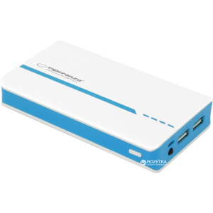 УМБ Esperanza 11000 mAh White/Blue (EMP107WB) ТОП в Вінниці