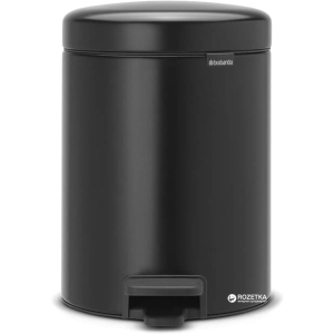 Ведро для мусора Brabantia Pedal Bin 5 л Matt Black (112928) ТОП в Виннице