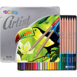 Карандаши цветные Artist Colorino 24 шт 24 цветов (83263PTR) (5907690883263) в Виннице