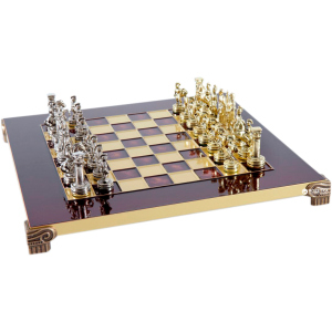 Шахматы Manopoulos Греко-Римский период в деревянном футляре 28х28 см Красные (S3RED) лучшая модель в Виннице