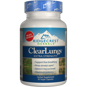 Натуральная добавка Ridgecrest Herbals Clear Lungs Extra Strength 60 гелевых капсул (355724001544)