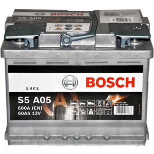 Автомобільний акумулятор Bosch AGM 6СТ-60 (S5A050) 60 Ач (-/+) Euro 680 А (0 092 S5A 050) краща модель в Вінниці