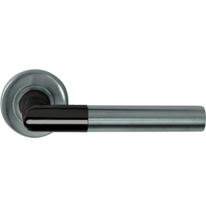 Ручка дверна на розетці Condi Collection 103 PVD Чорна матова з хромом (40632104) краща модель в Вінниці
