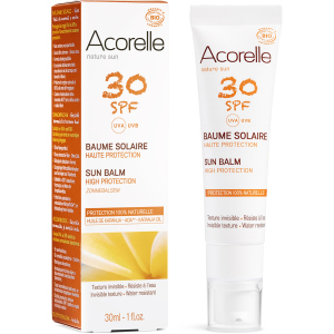 Сонцезахисний бальзам для обличчя Acorelle SPF30 органічний 30 мл (3700343046037) краща модель в Вінниці