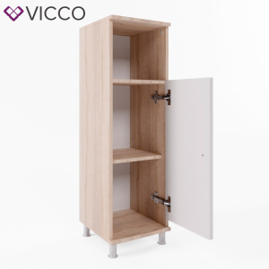 Шкаф для ванной Vicco Fynn, 30x95, белый, сонома ТОП в Виннице