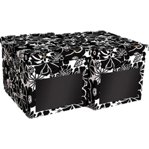 Набір картонних ящиків для зберігання Global-Pak XL 42x32x32см 2шт Чорна мальва (2021.2glp) краща модель в Вінниці