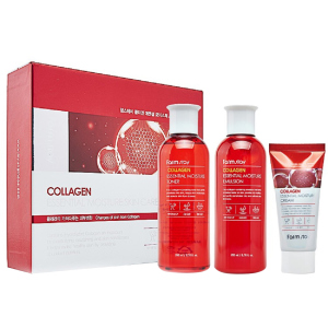 Набір для обличчя на основі колагену FarmStay Collagen Essential Moisture Skin Care 3 Set (8809426959464) краща модель в Вінниці