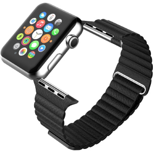 Ремешок Promate Lavish-38 для Apple Watch 38-40 мм 1/2/3/4/5/6/SE Black (lavish-38.black) лучшая модель в Виннице