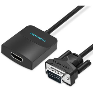 Перехідник Vention VGA-HDMI, 0.2 м зі звуком та живленням (ACNBB) (43387992)