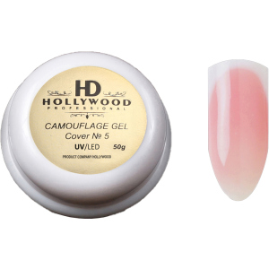 Гель для нарощування нігтів HD Hollywood Camouflage Cover №5 50 мл (HD-ГС №5Б) (2200199050055)