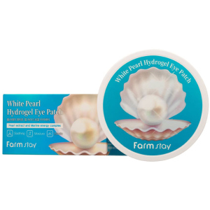 Гидрогелевые патчи для глаз FarmStay White Pearl Hydrogel Eye Patch Осветляющие с жемчугом 60 шт 90 г (8809460461169) надежный