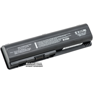 Акумулятор PowerPlant HP Pavilion DV4 Black (10.8V/5200mAh/6Cells) (NB00000025) краща модель в Вінниці