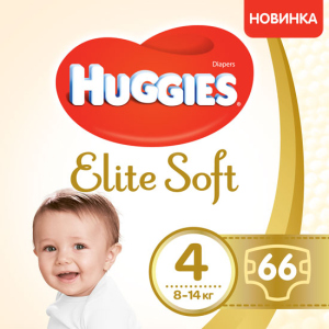 Підгузки Huggies Elite Soft 4 Mega 66 шт. (5029053546339) (5029053545301) рейтинг