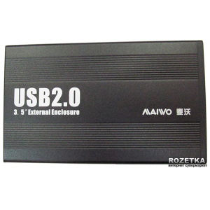 Зовнішня кишеня Maiwo для HDD 3.5 " SATA USB 2.0 Black (K3502-U2S) ТОП в Вінниці