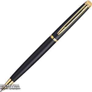 Ручка кулькова Waterman Hemisphere Matte Black BP Синя Чорний корпус (22 003) краща модель в Вінниці