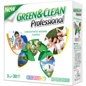 Пральний порошок Green&amp;Clean Professional для кольорового одягу 3 кг (4823069700478) ТОП в Вінниці