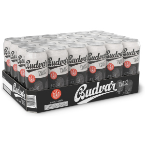 Упаковка пива Budweiser Budvar B Dark темне фільтроване 4.7% 0.5 л x 24 шт (8594403705133) краща модель в Вінниці