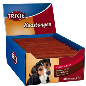 купити Ласощі для собак Trixie 31746 Жувальна паличка з яловичиною 50 шт 65 г (4011905317465)